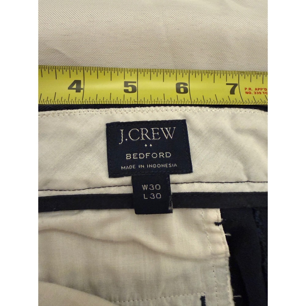 J.Crew Mens Bedford Chino Pants Size 30x30 Blue Navy Casual Preppy Office Work - Picture 3 of 9